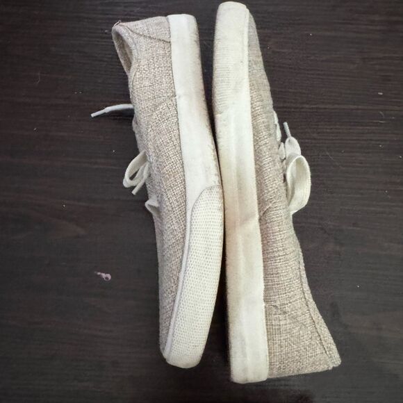 A New Day Cream Tan Woven Canvas Low Top Women's Sneakers Size 9 - Picture 2 of 7